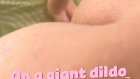 Trapped by a giant dildo