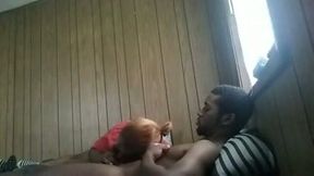 Amateur black couple is fond of fucking in kinky missionary position