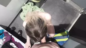 French couple's risky public poolside blowjob and fuck