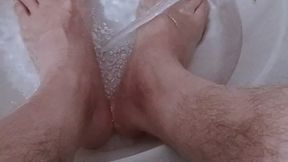 After Work Relief: Sweaty Socks Removal & Bidet Foot Wash ASMR