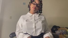 Juicy Tit secretary seduces boss & begs for cum