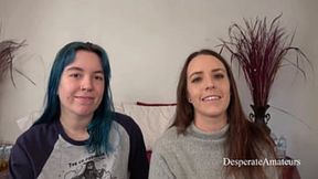 Busty MILF Olivia and petite Alisha get their tight pussies stretched by a big cock