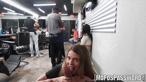 Blonde Anne pleases cute barber with lips and wet pussy&#x270C;
