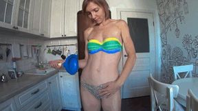 M Plunger stuck in my belly and my belly button become outie 2 Bd
