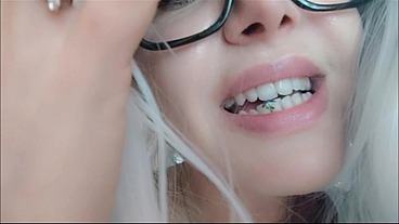 the beautiful giantess crushes you under her teeth and under her huge heels
