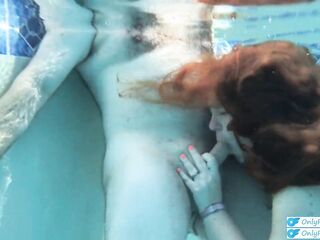 Underwater Outdoor Pool Sex with Lengthy Hair Redhead Rapunzel mother I'd like to fuck