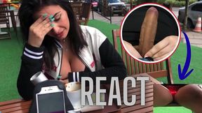react: public female orgasm interactive toy beautiful face agony pleasure