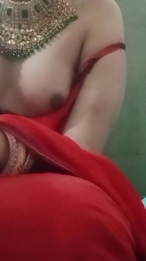Indian Gay Bottom Crossdresser Gaurisissy pressing and playing with her big boobs naked real xxx sex   Clip 1