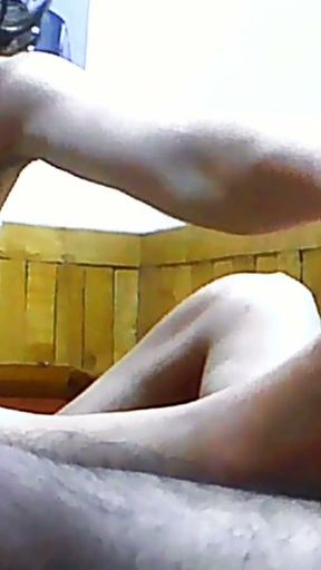 Interracial Massage By White Slut Wife On Webcam   Clip 1