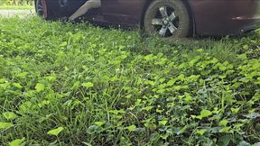 Watch me get my car stuck in the mud with a nice sideways view!!! I keep rocking my car back and fourth, but I cant seem to get my car unstuck!!!
