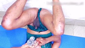 hot and sexy thailand ladyboy anal fuck in upside-down position