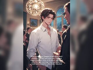 Luring captions slideshow whith white female Ai manga model