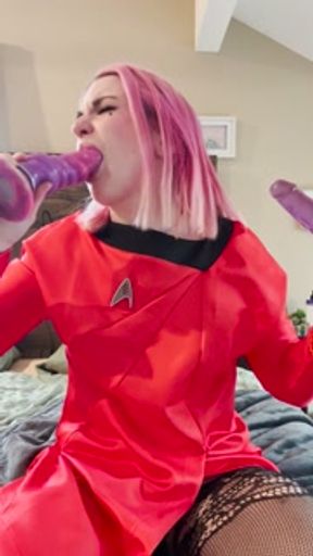 Horny Crewmate Takes ALIEN COCK In Threesome