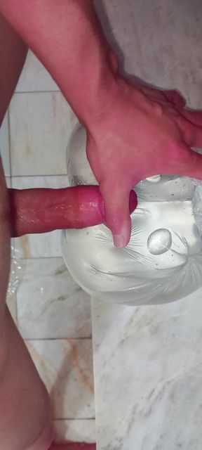 Horny Anal Masturbation Alone in the Bathroom - Real Toy Play