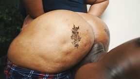 Pajama Fart Facesitting Domination | SSBBW Samia Blue Plaid Stinkface Smother | Wet Rotten Farts | Bare Ass Sniff Lick Kiss Worship