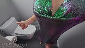 Busty MILF Rejects Condom for Hot Bathroom Sex - MILF Stella