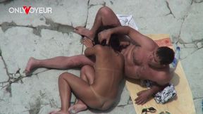 beach voyeur. swingers public beach foursome with hot wives sucking cocks