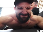 Fitness instructor's bubble ass schooled with a hard spanking