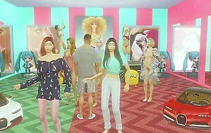 Strippers show off big tits