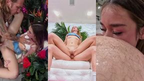 tiny della cate gets fucked in the throat & pussy by bryan gozzling!