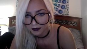 Blonde Girl with Hot Body and Glasses in Some Parts