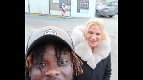 Blonde gets BBC in public toilet and pees on it