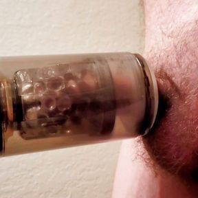 Big Thick Cock Cums Hard Twice From Automatic Male Masturbator