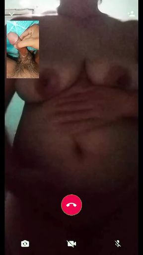 video call sex with neighbor&#039;s wife ahh her tits are really tempting me part 2