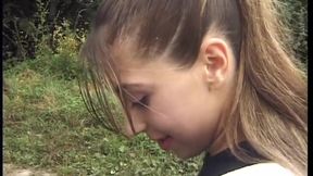 Mature Brunette Dripping Wet in Outdoor Hardcore Romp