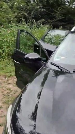 Curvy Angy was fucked properly from behind in the parking lot.