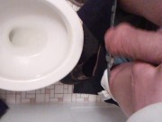 POV Standing Up as I Piss