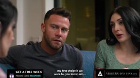 MODERN-DAY SINS - Pregnant Wife Gets Horny While Watching Hubby Cheat With The Prenatal Instructor