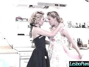 Lez Teen Girl (Aaliyah & Cherie) Get Toy Punished By Mean Lesbo
