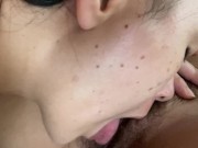 Lesbian friends fuck trying to be quiet in the room alone