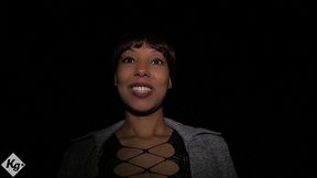 ebony babe goes on a cock-gobbling dogging adventure