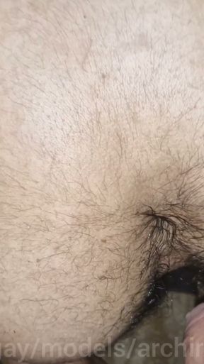 A milky Twink 18 years old, immediately jumped on daddy's cock and got hot cum on his ass!   Clip 2