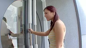 Filthy babysitter gets caught stealing and she pays with her wet pussy