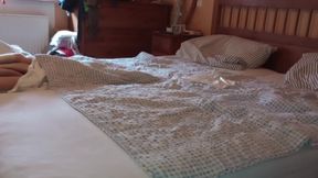 Withe Satin Slip Hump Masturbation