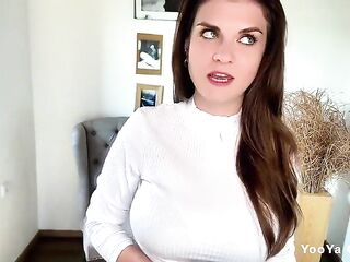 Tasty Stepmommy's Cum Splattered the Laptop in the Office and Tempt Stepson