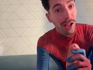 Spiderman Takes Courage And Gets Fucked By Daddy Big Cock