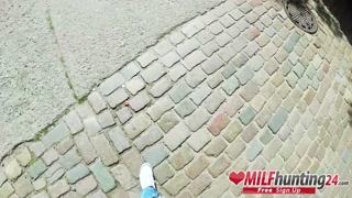 Sarah Kay gets boned in a Berlin park! MILFHUNTING24