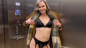 Public fun in changing room and restaurant with Lush remote controlled vibrator