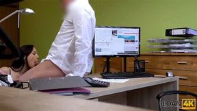LOAN4K Amateur passes special casting of loan agent to get money