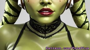 Futanari Twi&#039;lek Masturbating and Selfsucking