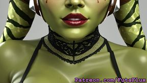 Futanari Twi&#039;lek Masturbating and Selfsucking