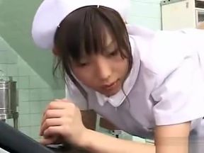 Japan milf nurse inserts dildo into coworkers anus