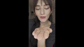 Giantess queen stole you from your tiny village and makes you her little cum pet.