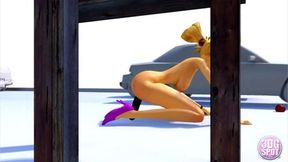 3DGSPOT Horny Teen Can't Resist Getting Both Holes Fucked With Vegetables! 3D CARTOON PORN!