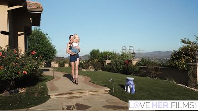 Emma Rosie And Olivia Madison Licking Their Feet Outdoors