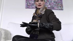 Wristwatches and Long Leather Gloves Styling JOI Lady Victoria Valente